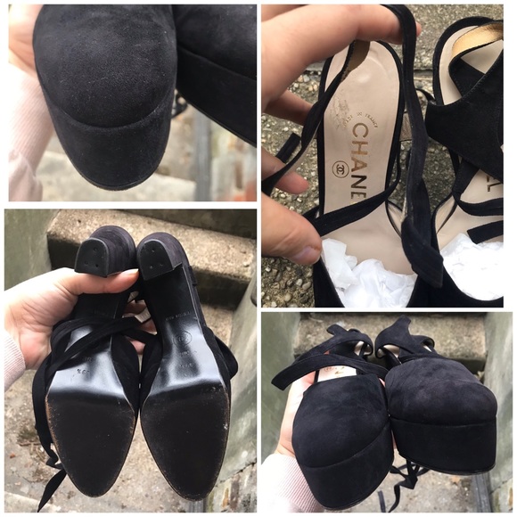 RARE VINTAGE CHANEL Platform Heels - Picture 2 of 7